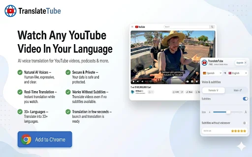 TranslateTube: AI Video Translator – I-dub ang YouTube Videos - Screenshot 3