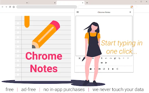 I-download ang Chrome Notes: Simple at Mabilis na Notepad Extension - Screenshot 2
