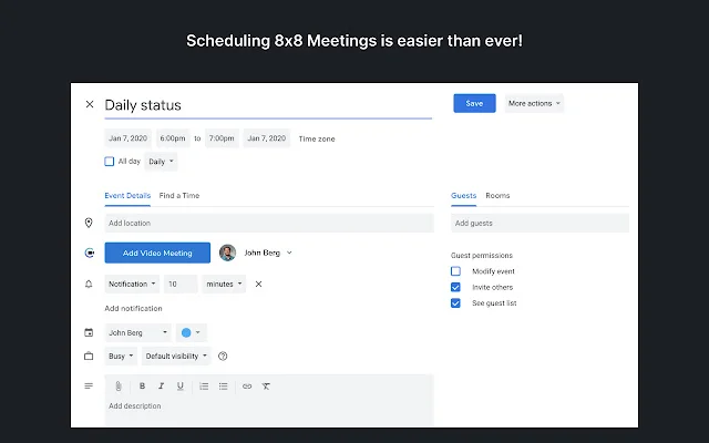 I-download ang 8×8 Meet para sa Chrome – Mag-schedule ng Meetings - Screenshot 1