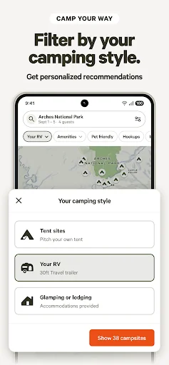I-download ang Hipcamp: Camping, RVs & Cabins – Book na Ngayon! - Screenshot 5