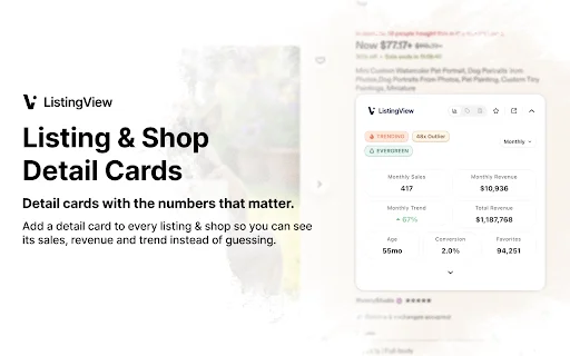 ListingView: Gabay sa Best-Selling Products sa Etsy (Libre) - Screenshot 2