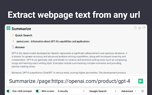 WebChatGPT: Palakasin ang Iyong ChatGPT Gamit ang Web Access - Screenshot 2